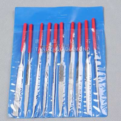 Diamond Needle Files 10 Piece Set 5 1/2" Long designed for general use in tool and die making