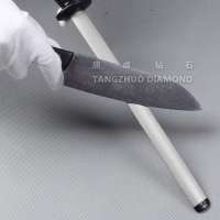 Diamond Coated kitchen Knife Sharpening steel rod