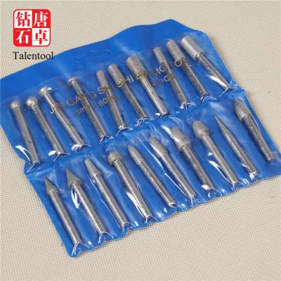 Electroplated Talentool burr hole set for polishing,carving